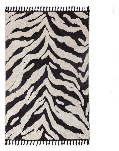 Czarno-biały dywan 133x190 cm Esra Zebra – Flair Rugs