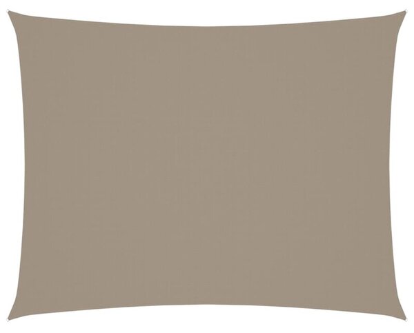 Prostokątny żagiel ogrodowy z tkaniny oxford, 6x7 m, taupe