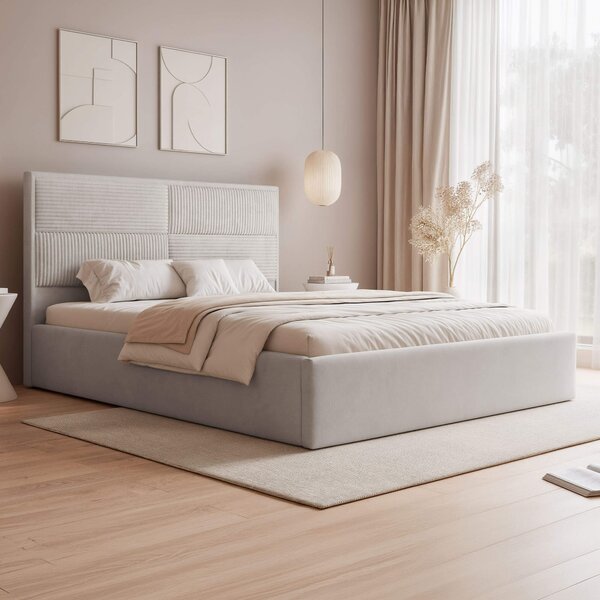 MebleMWM Łóżko tapicerowane z pojemnikiem LIVIO | 120x200 | Kolor do wyboru
