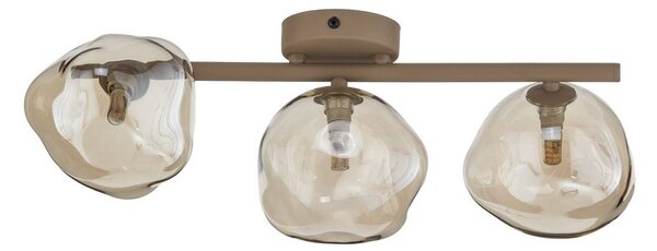 Lampa sufitowa Lava TK Lighting, możliwość ściemniania, kremowy / amber, salon / jadalnia, szkło, nowoczesny