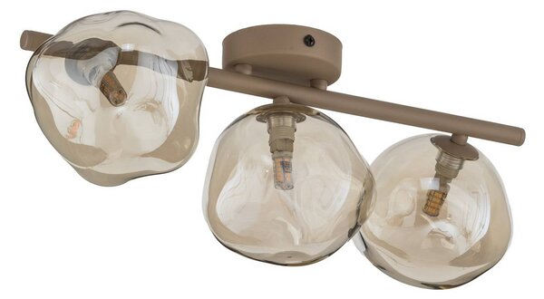 Lampa sufitowa Lava TK Lighting, możliwość ściemniania, kremowy / amber, salon / jadalnia, szkło, nowoczesny