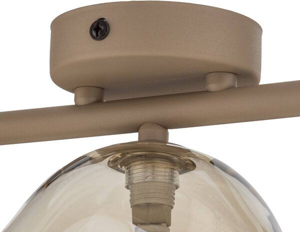 Lampa sufitowa Lava TK Lighting, możliwość ściemniania, kremowy / amber, salon / jadalnia, szkło, nowoczesny