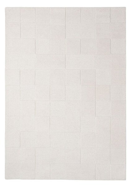 Wełniany dywan tkany ręcznie w kolorze kości słoniowej 160x230 cm Checkerboard – Flair Rugs