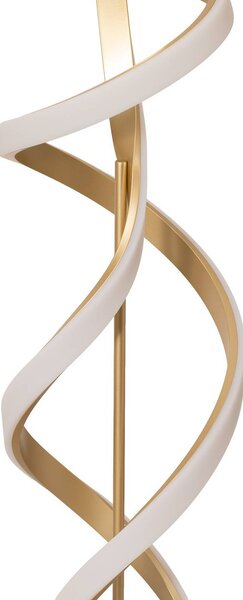 ONLI Lampa stojąca LED Kira, mosiężny / złoty, salon / jadalnia, aluminium, nowoczesny