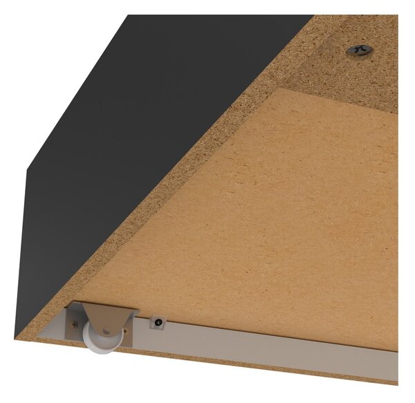 Czarne szuflady pod łóżko zestaw 2 szt. 90x190/140x190 cm Naia – Tvilum