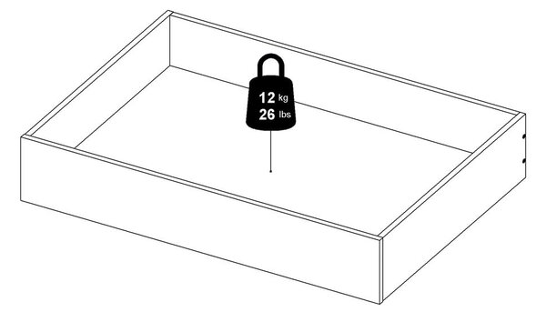 Czarne szuflady pod łóżko zestaw 2 szt. 90x190/140x190 cm Naia – Tvilum