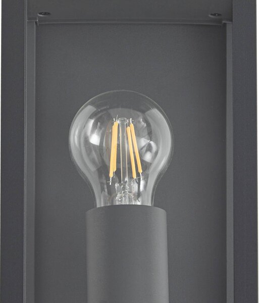 Lampa zewnętrzna z czujnikiem ruchu Peldar Lindby, możliwość ściemniania, czarny, aluminium, nowoczesny