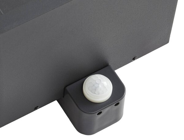 Lampa zewnętrzna z czujnikiem ruchu Peldar Lindby, możliwość ściemniania, czarny, aluminium, nowoczesny
