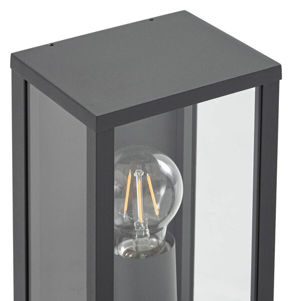Lampa zewnętrzna z czujnikiem ruchu Peldar Lindby, możliwość ściemniania, czarny, aluminium, nowoczesny
