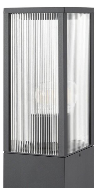 Słupek oświetleniowy Peldar Lindby, możliwość ściemniania, czarny, aluminium, nowoczesny