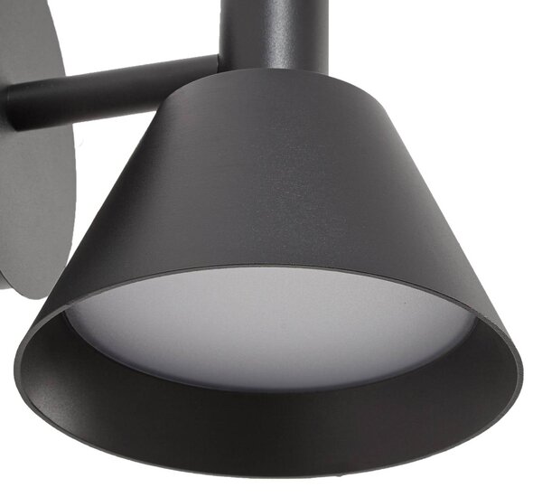 Kinkiet zewnętrzny LED Tabena Lucande, czarny, aluminium, nowoczesny