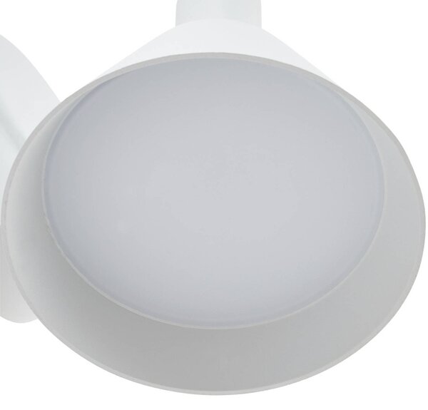 Kinkiet zewnętrzny LED Tabena Lucande, biały / opal, aluminium, nowoczesny