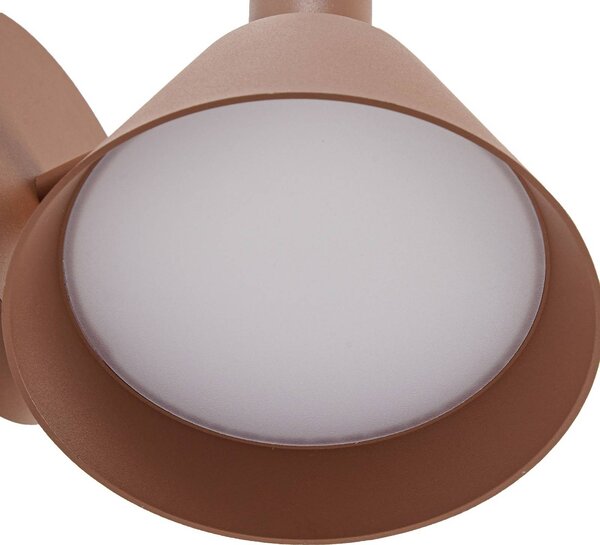 Kinkiet zewnętrzny LED Tabena Lucande, brązowy / rdzawy, aluminium, nowoczesny