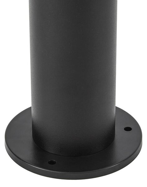 Lindby słupek oświetleniowy LED Relto, czujnik, szpikulec do ziemi, 50 cm Relto, czarny, stal szlachetna, nowoczesny