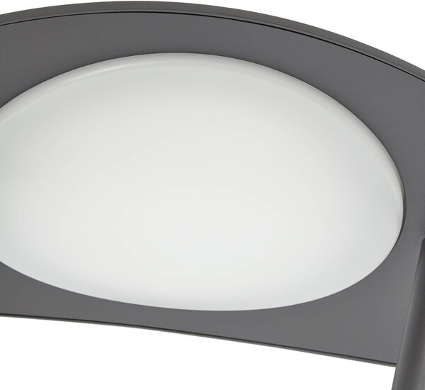 Lucande Lampa zewnętrzna LED Tarasu, szara, 250 cm, aluminium, IP65 Tarasu, aluminiowy / szary / cynkowy, aluminium, nowoczesny