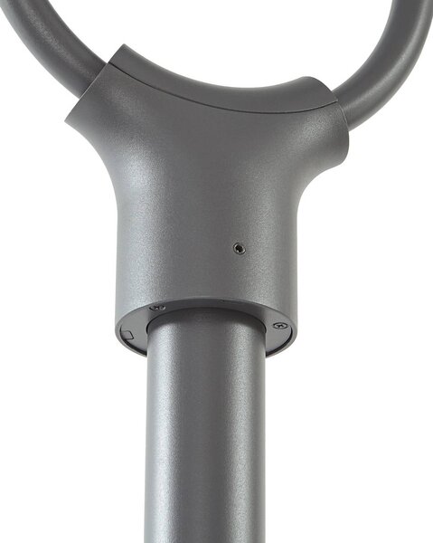 Lucande Lampa zewnętrzna LED Tarasu, szara, 250 cm, aluminium, IP65 Tarasu, aluminiowy / szary / cynkowy, aluminium, nowoczesny