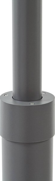 Lucande Lampa zewnętrzna LED Tarasu, szara, 250 cm, aluminium, IP65 Tarasu, aluminiowy / szary / cynkowy, aluminium, nowoczesny