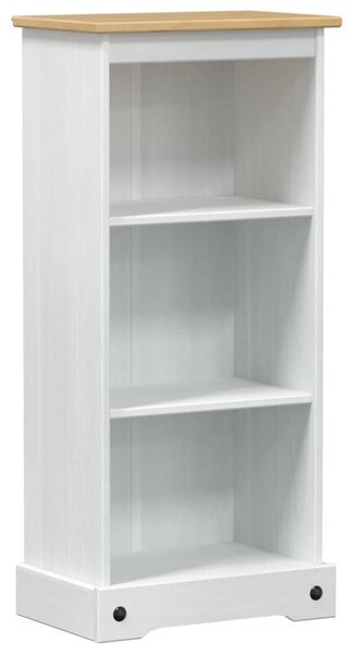 Półka na książki biały 46 x 29 x 100 cm lite drewno sosnowe