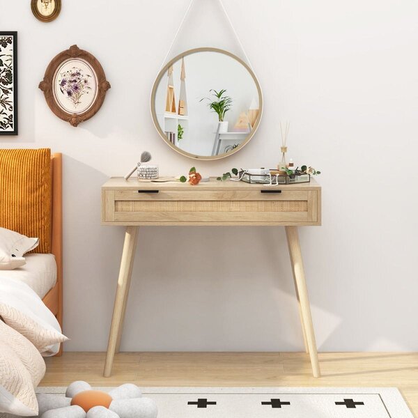 Konsola z dużą szufladą w stylu boho