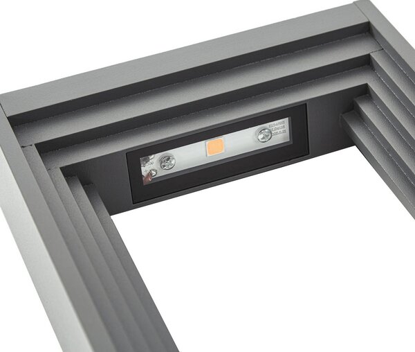 Lampa ogrodowa stojąca Ashkan Lucande, aluminiowy / szary / cynkowy, metal, nowoczesny