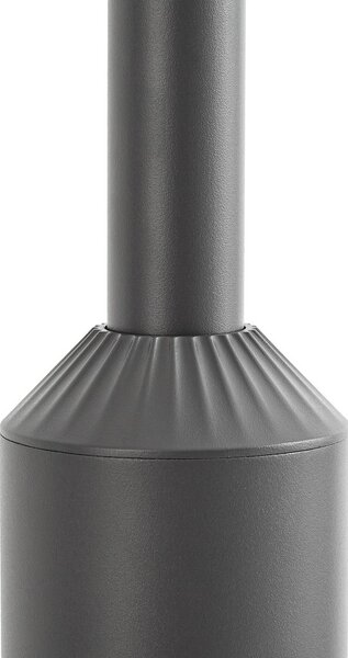 Słupek oświetleniowy LED Tareko Lucande, czarny, aluminium, nowoczesny