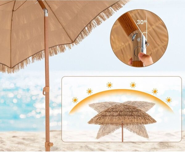 Parasol ogrodowy plażowy w stylu hawajskim