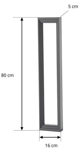 Słupek oświetleniowy LED Ashkan Lucande, aluminiowy / szary / cynkowy, metal, nowoczesny