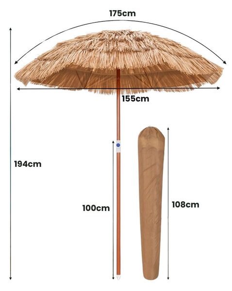 Parasol plażowy ogrodowy w stylu hawajskim