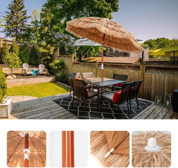 Parasol plażowy ogrodowy w stylu hawajskim