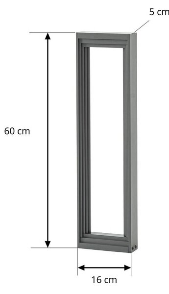 Słupek oświetleniowy LED Ashkan Lucande, aluminiowy / szary / cynkowy, metal, nowoczesny