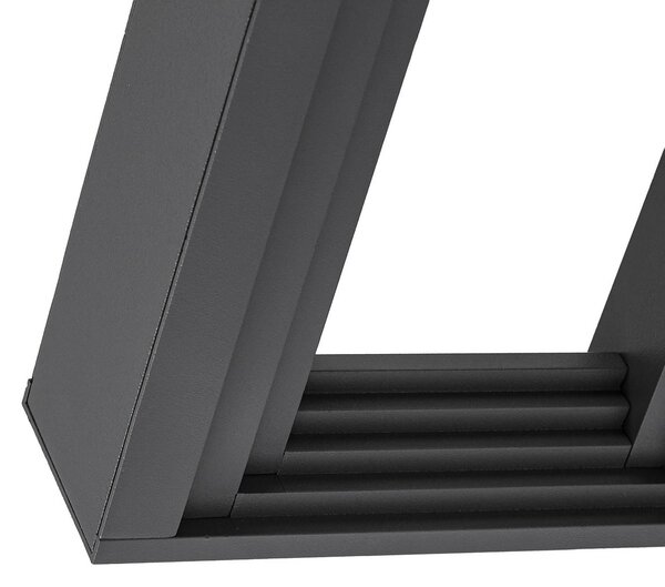 Kinkiet zewnętrzny LED Ashkan Lucande, aluminiowy / szary / cynkowy, metal, nowoczesny