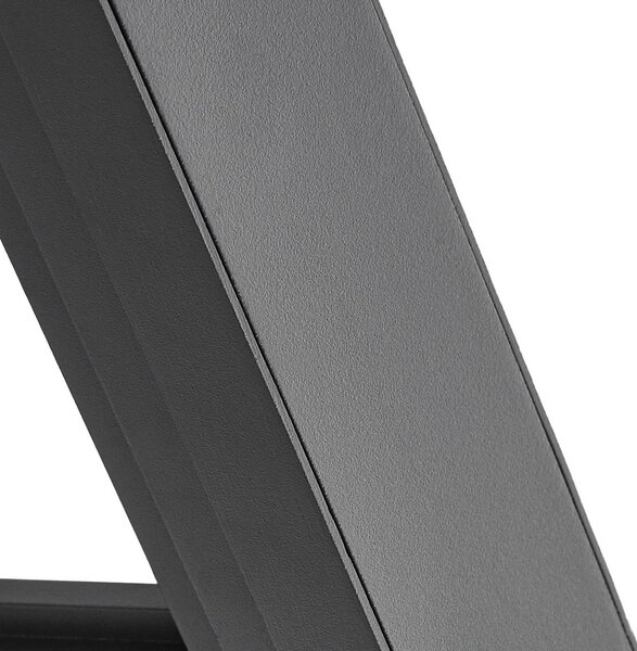 Kinkiet zewnętrzny LED Ashkan Lucande, aluminiowy / szary / cynkowy, metal, nowoczesny