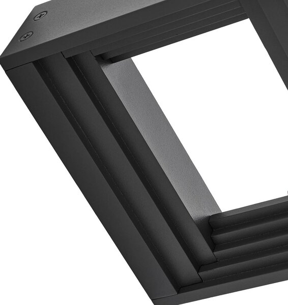 Kinkiet zewnętrzny LED Ashkan Lucande, aluminiowy / szary / cynkowy, metal, nowoczesny