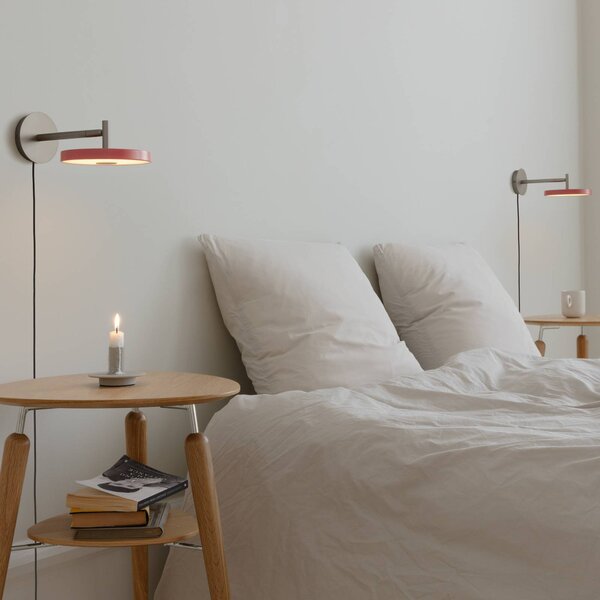 UMAGE Kinkiet designerski Asteria Short, możliwość ściemniania, żółty / pomarańczowy, sypialnia, metal, design