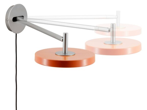 UMAGE Kinkiet designerski Asteria Long, możliwość ściemniania, żółty / pomarańczowy, sypialnia, metal, design