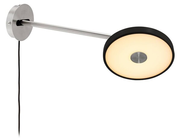 UMAGE Kinkiet designerski Asteria Long, możliwość ściemniania, czarny, sypialnia, metal, design