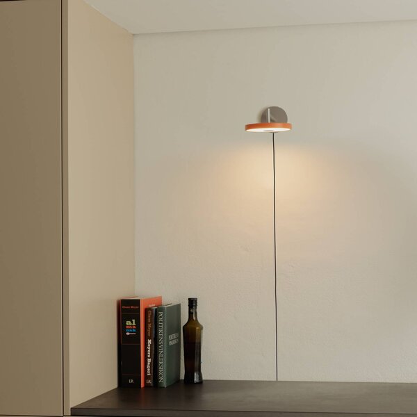 UMAGE Kinkiet designerski Asteria Short, możliwość ściemniania, żółty / pomarańczowy, sypialnia, metal, design