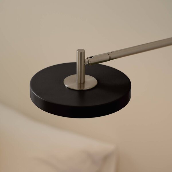 UMAGE Kinkiet designerski Asteria Long, możliwość ściemniania, czarny, sypialnia, metal, design