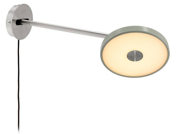 UMAGE Kinkiet LED Asteria Long, oliwkowy, stalowy, z wtyczką możliwość ściemniania, zielony, sypialnia, metal, design