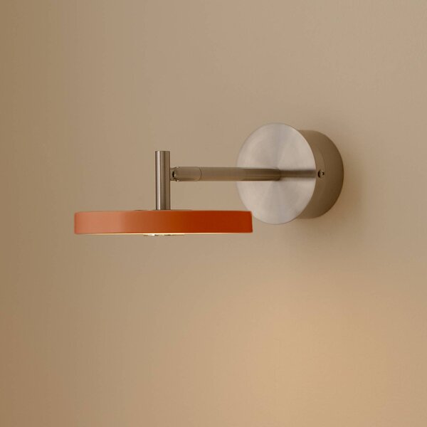 UMAGE Kinkiet designerski Asteria Short, możliwość ściemniania, żółty / pomarańczowy, sypialnia, metal, design