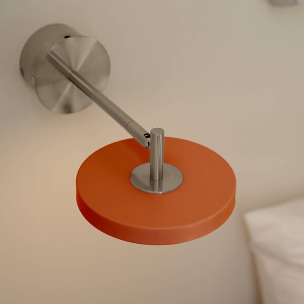 UMAGE Kinkiet designerski Asteria Short, możliwość ściemniania, żółty / pomarańczowy, sypialnia, metal, design