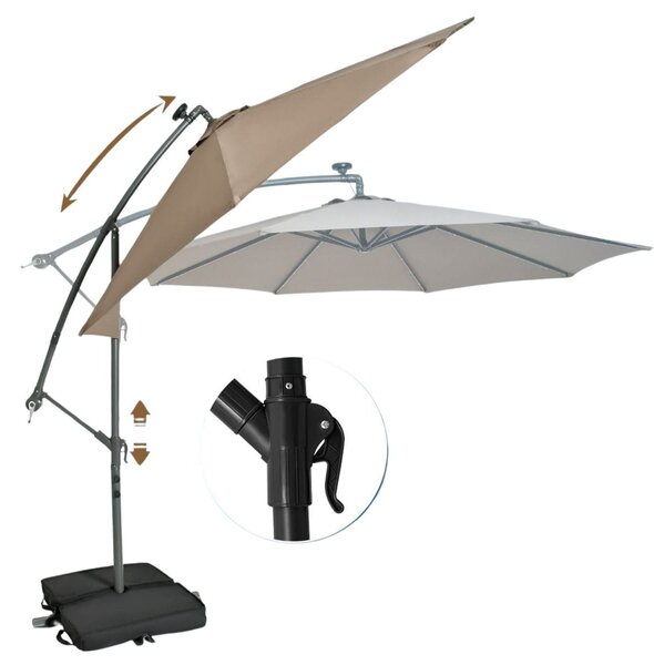 Parasol ogrodowy z oświetleniem LED
