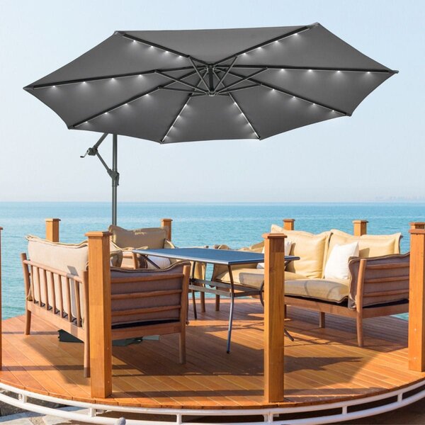 Parasol ogrodowy z oświetleniem LED