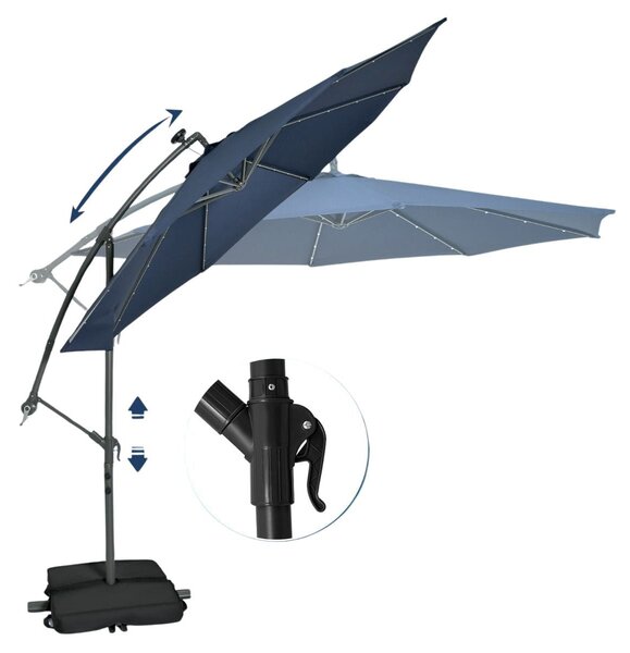 Parasol ogrodowy z oświetleniem LED