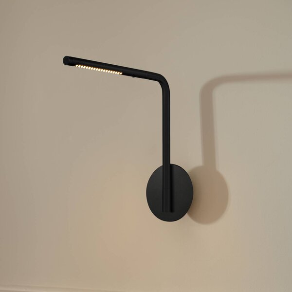 UMAGE Kinkiet LED Omni Pivot, możliwość ściemniania, czarny, sypialnia, aluminium, design