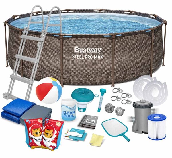 Basen ogrodowy stelażowy 366x100cm Bestway 56709-17W1