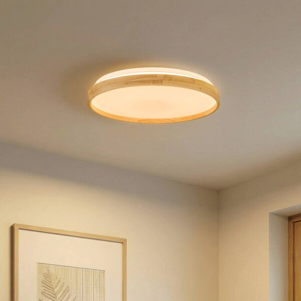 Inteligentna lampa sufitowa Mirren Lindby, możliwość ściemniania, salon / jadalnia, tworzywo sztuczne, nowoczesny