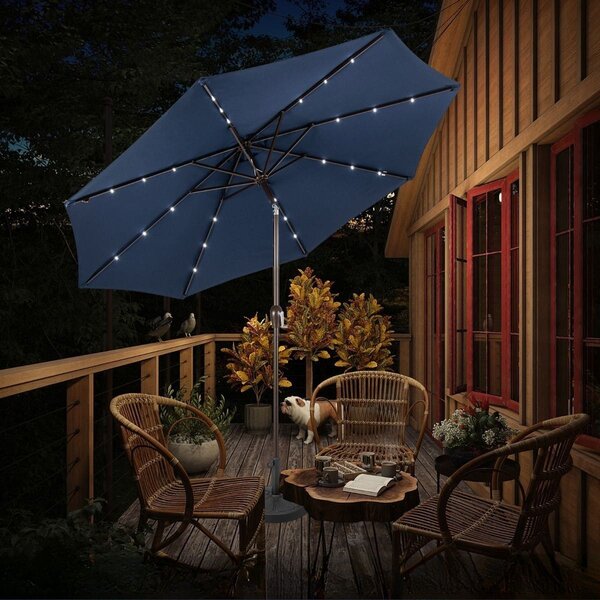 Parasol ogrodowy z solarnymi diodami led 300 cm