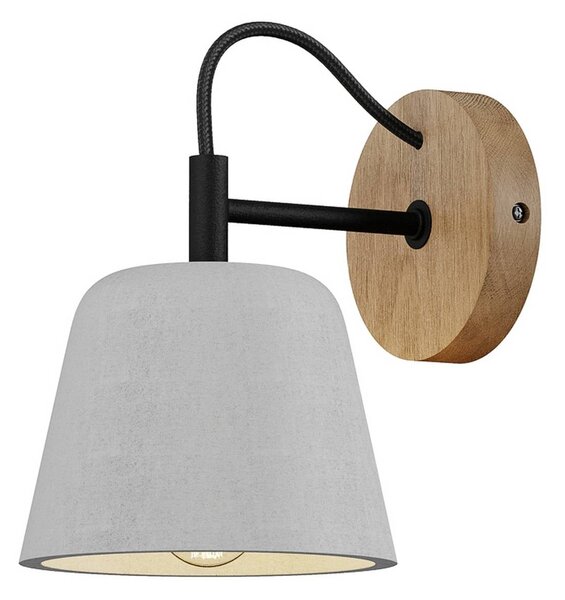 Kinkiet Kalinda Lucande, możliwość ściemniania, aluminiowy / szary / cynkowy, salon / jadalnia, beton, skandynawski