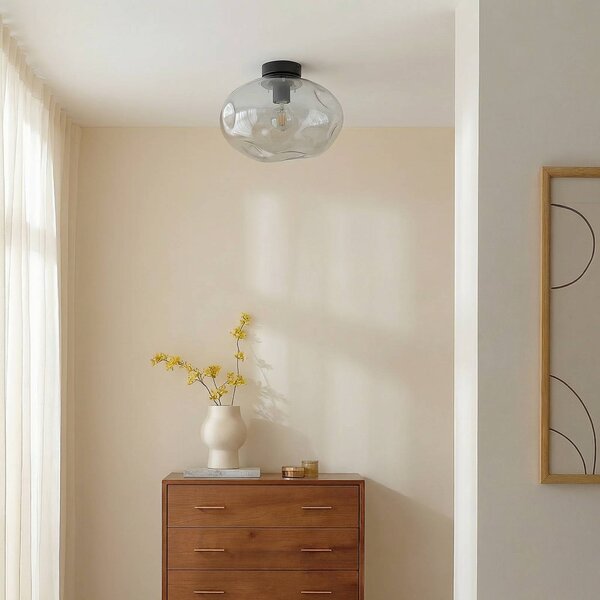 Lampa sufitowa Lelia Lindby, możliwość ściemniania, aluminiowy / szary / cynkowy, salon / jadalnia, metal, design